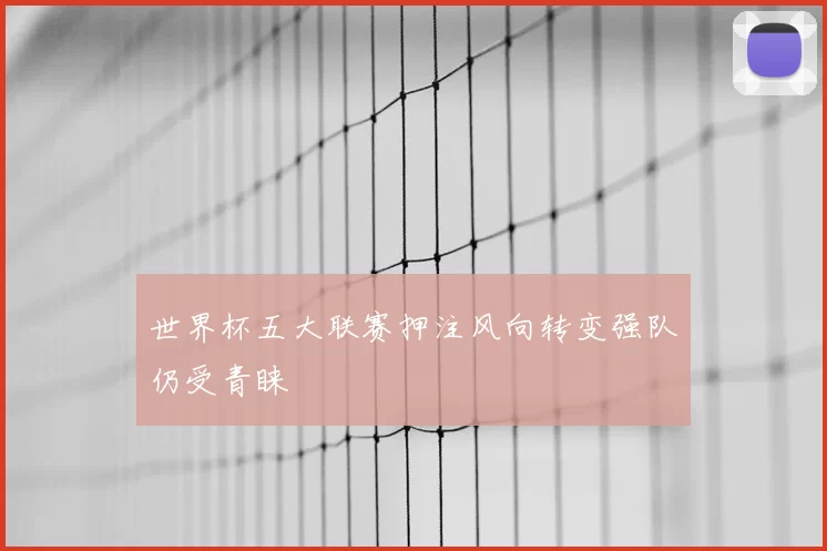 世界杯五大联赛押注风向转变强队仍受青睐