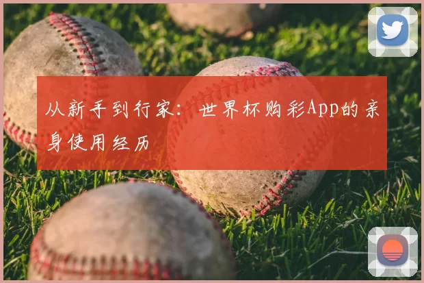 从新手到行家:世界杯购彩App的亲身使用经历